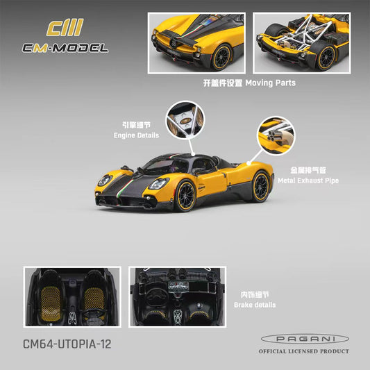 [Preorder] CM Model 1:64 Pagani Utopia Giallo Ginevra CM64-UTOPIA-12