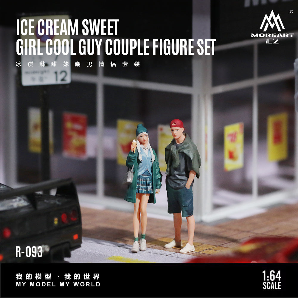 MoreArt 1:64 ICE CREAM SWEET GIRL COOL GUY COUPLE FIGURE SET MO223093