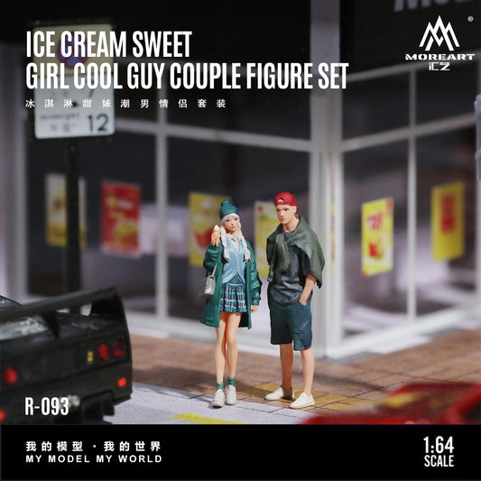 MoreArt 1:64 ICE CREAM SWEET GIRL COOL GUY COUPLE FIGURE SET MO223093