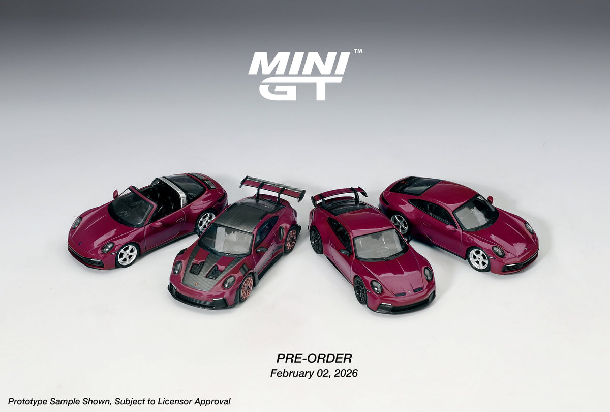 [Preorder] MINIGT 1:64 Porsche 911 (992.1) Rubystone Red Set MGTS0021