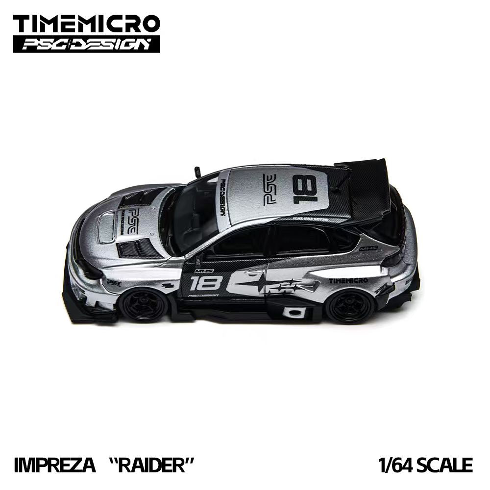 [Preorder] TimeMicro × PSC DESIGN 1:64 Impreza "Raider" Silver TM648303