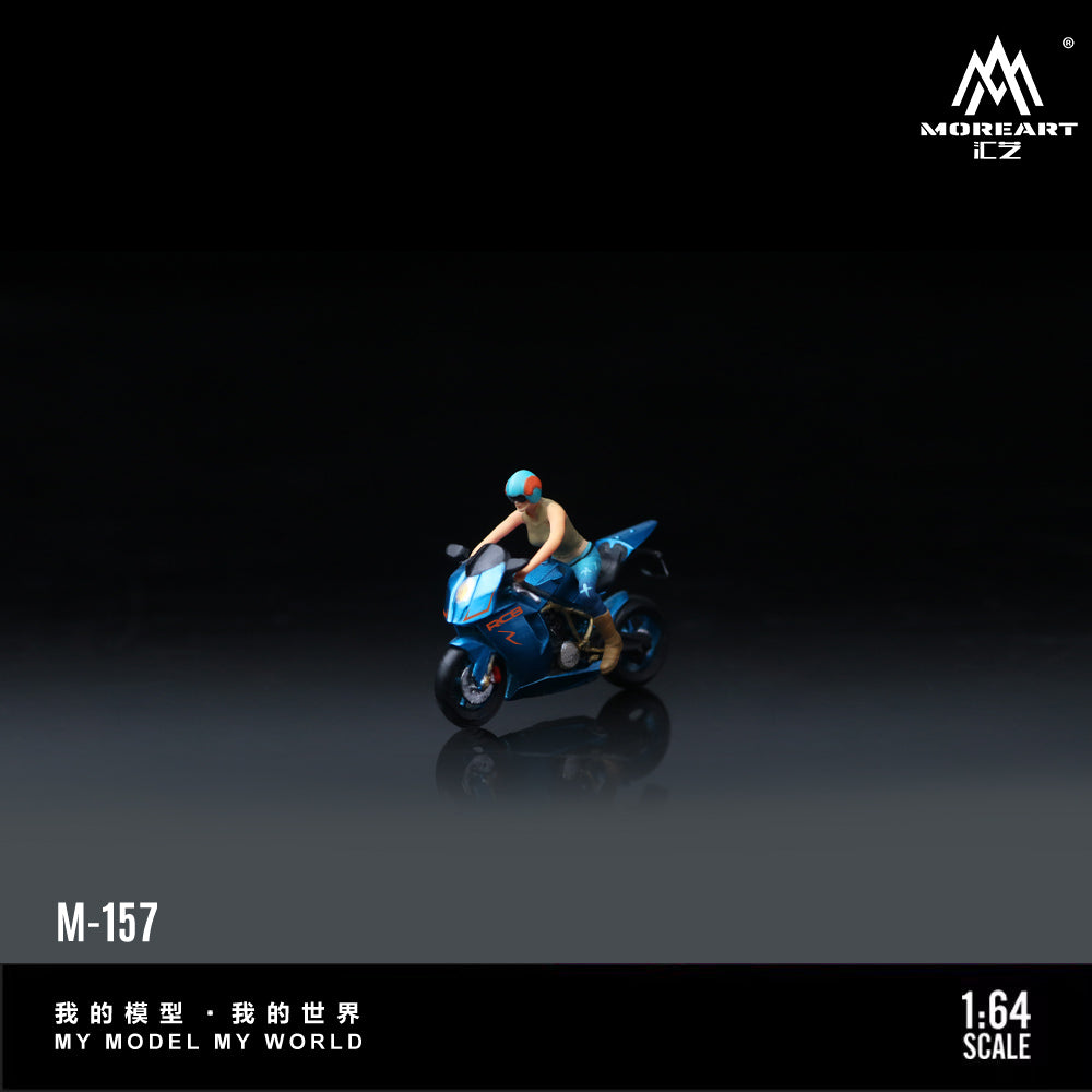 MoreArt 1:64 KTM1190 BRIGHT BLUE GIRL MOTORCYCLE DOLL MO222157