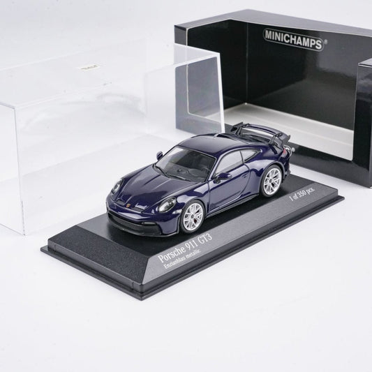 MINICHAMPS 1:43 PORSCHE 911(992) GT3 2021- BLUE METALLIC  410069208