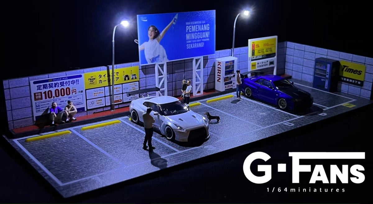 G.Fans 1:64 Diorama Japanese Parking Lot Model 710028
