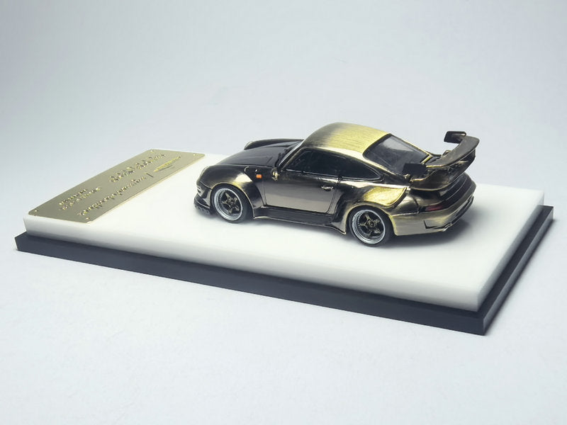 [Preorder] Model Collect 1:64 Porsche RWB993 High Wing Chrome Bronze Brushed Livery MC640023J