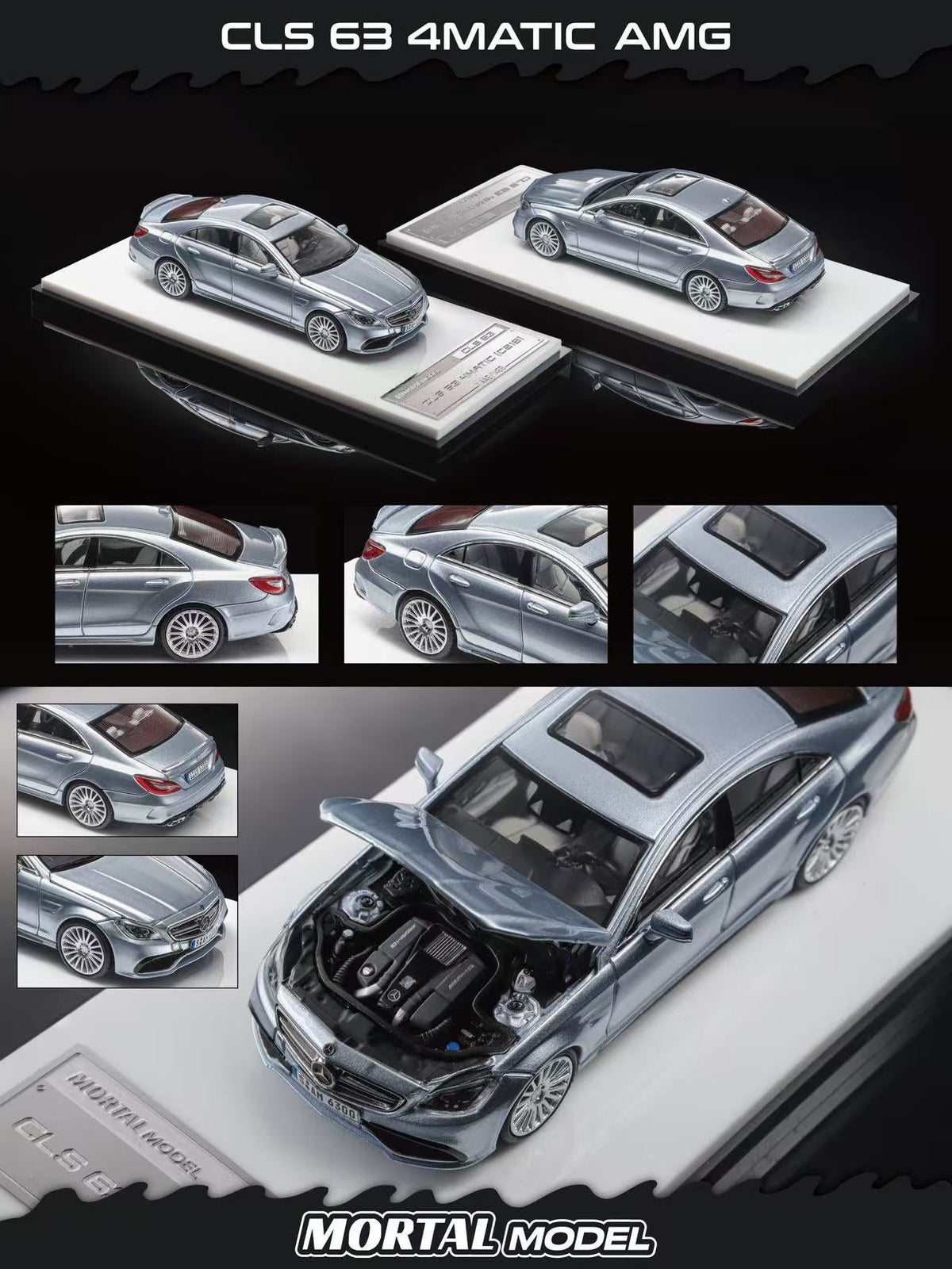 Mortal 1:64 Mercedes Benz CLS63 4MATIC AMG (2 Colours)