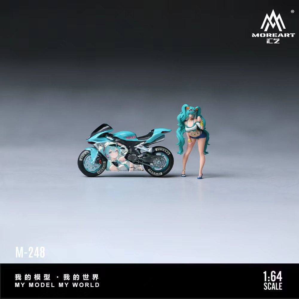 [Preorder] MoreArt 1:64 HATSUNE MIKUDECAL MOTORCYCLE FIGURE SET MO222248
