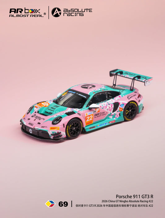 [Preorder] AR Box 1:64 Porsche 911 GT3 R 2026 China GT Ningbo Absolute Racing #22 640007001