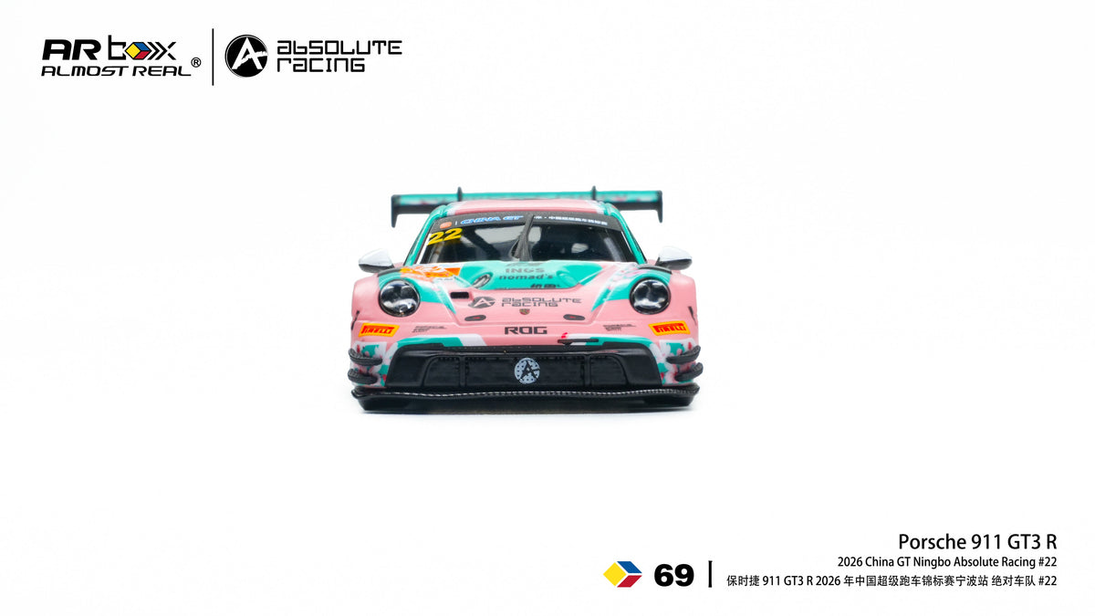 [Preorder] AR Box 1:64 Porsche 911 GT3 R 2026 China GT Ningbo Absolute Racing #22 640007001
