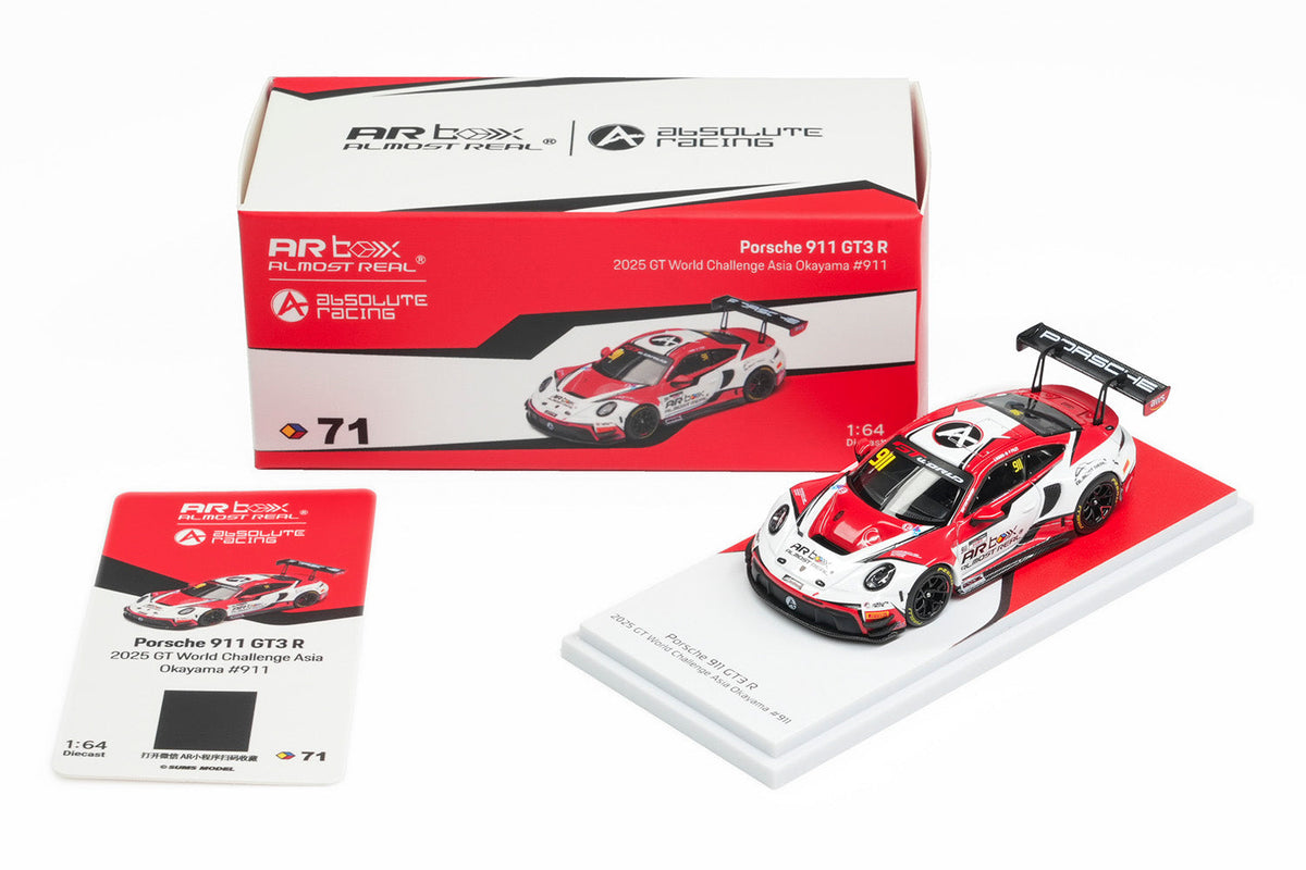 [Preorder] AR Box 1:64 Porsche 911 GT3 R 2025 GT World Challenge Asia Okayama #911 640009001