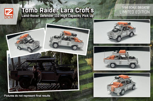 DCM 1:64 Land Rover Defender Tomb Raider Livery Mud Version