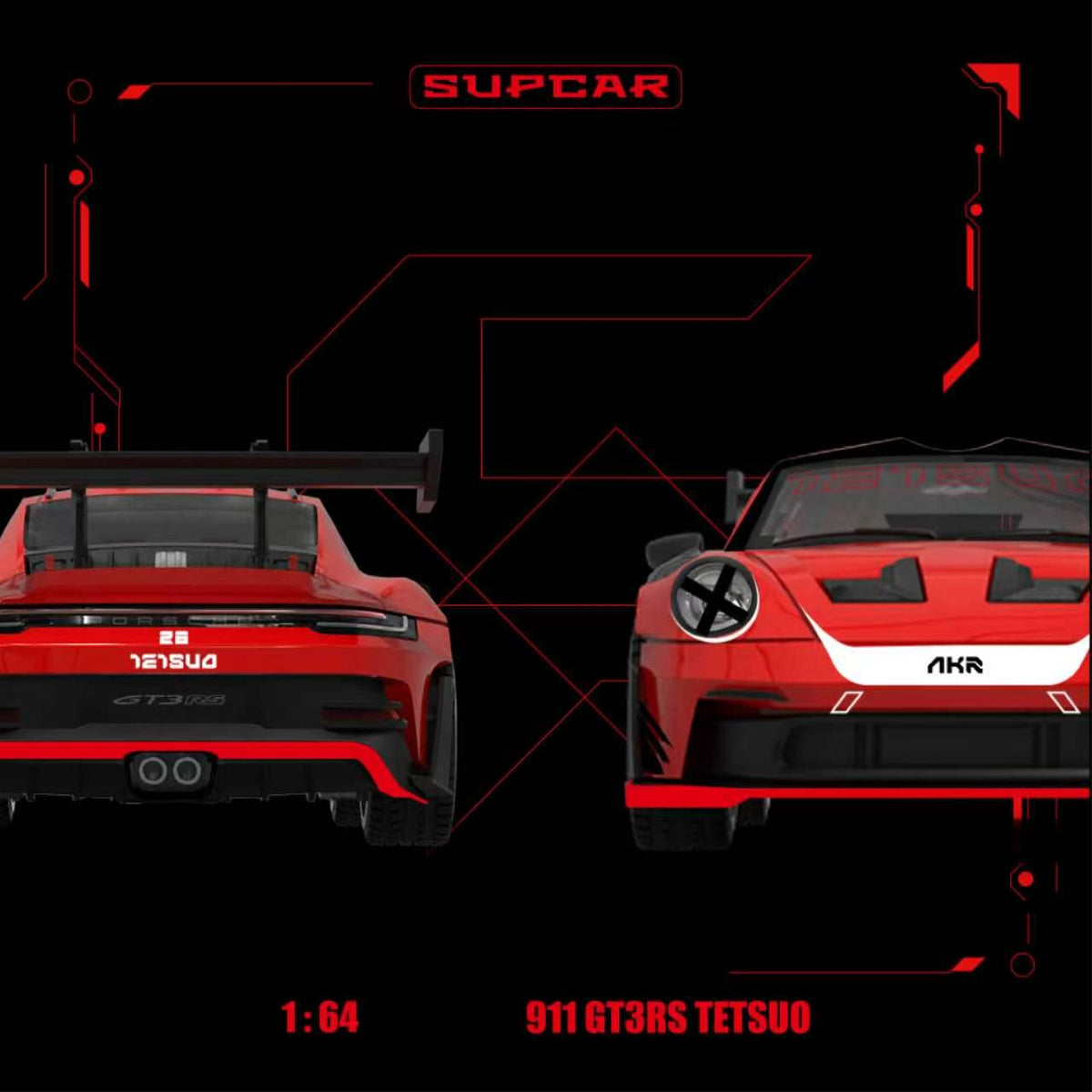 [Preorder] SUPCAR 1:64 Porsche 911 GT3 RS Akira Chrimson TETSUO SC644650