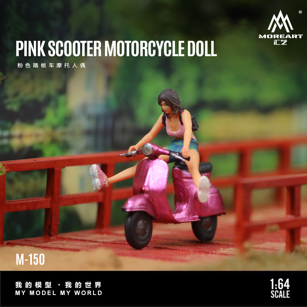 MoreArt 1:64 TWO TONE SCOOTER MOTORCYCLE DOLL (2 Colours)