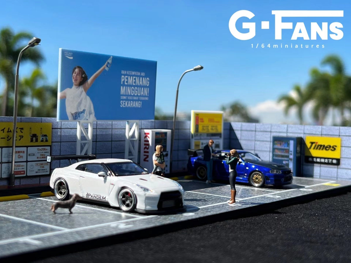 G.Fans 1:64 Diorama Japanese Parking Lot Model 710028