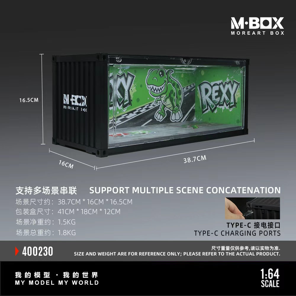 [Preorder] MBOX 1:64 Dinosaur Painted Container Scene MB400229/ MB400230/ MB400231
