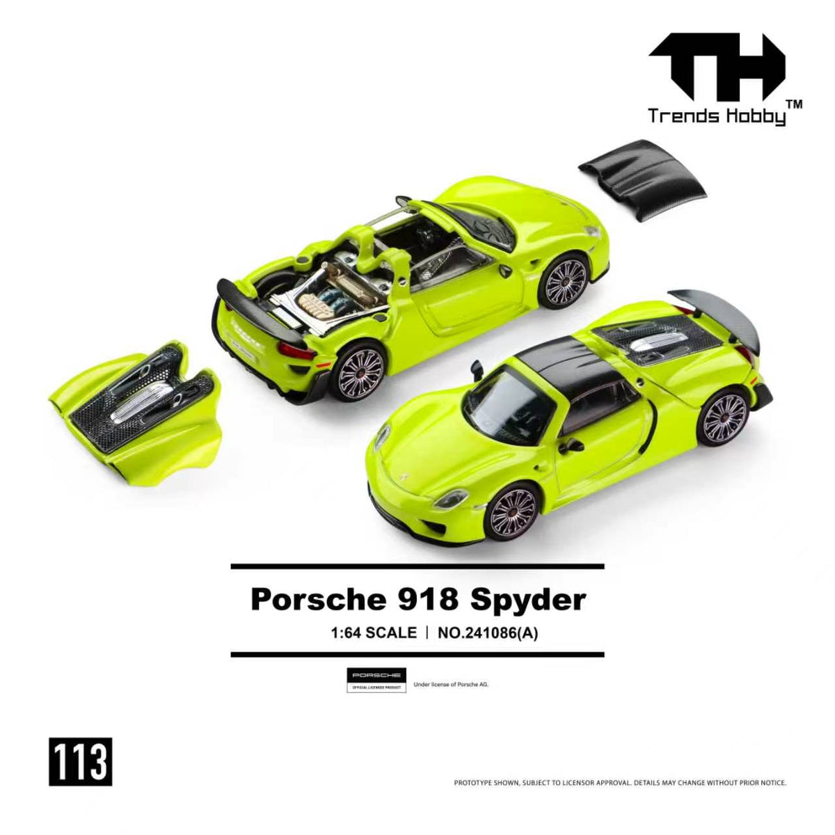 [Preorder] Trends Hobby 1:64 Porsche 918 Spyder (2 Colours) 241086(A)/241086(B)