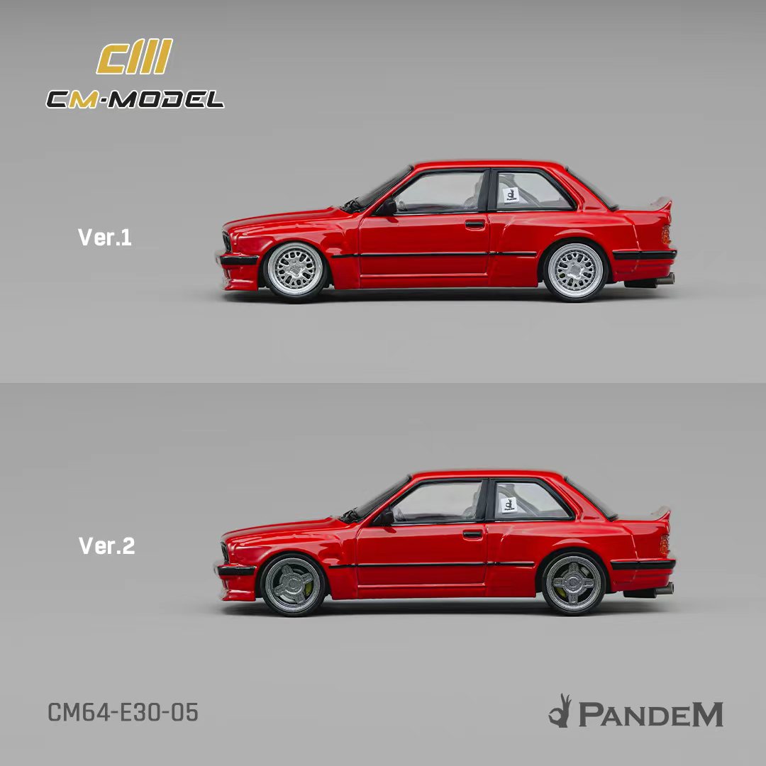 [Preorder] CM Model 1:64 Pandem BMW M3 E30 Bright Red CM64-E30-05