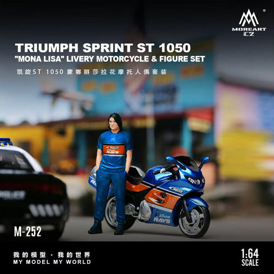 [Preorder] MoreArt 1:64 Triumph Sprint ST 1050 Motorcycle Figure Set MO222252