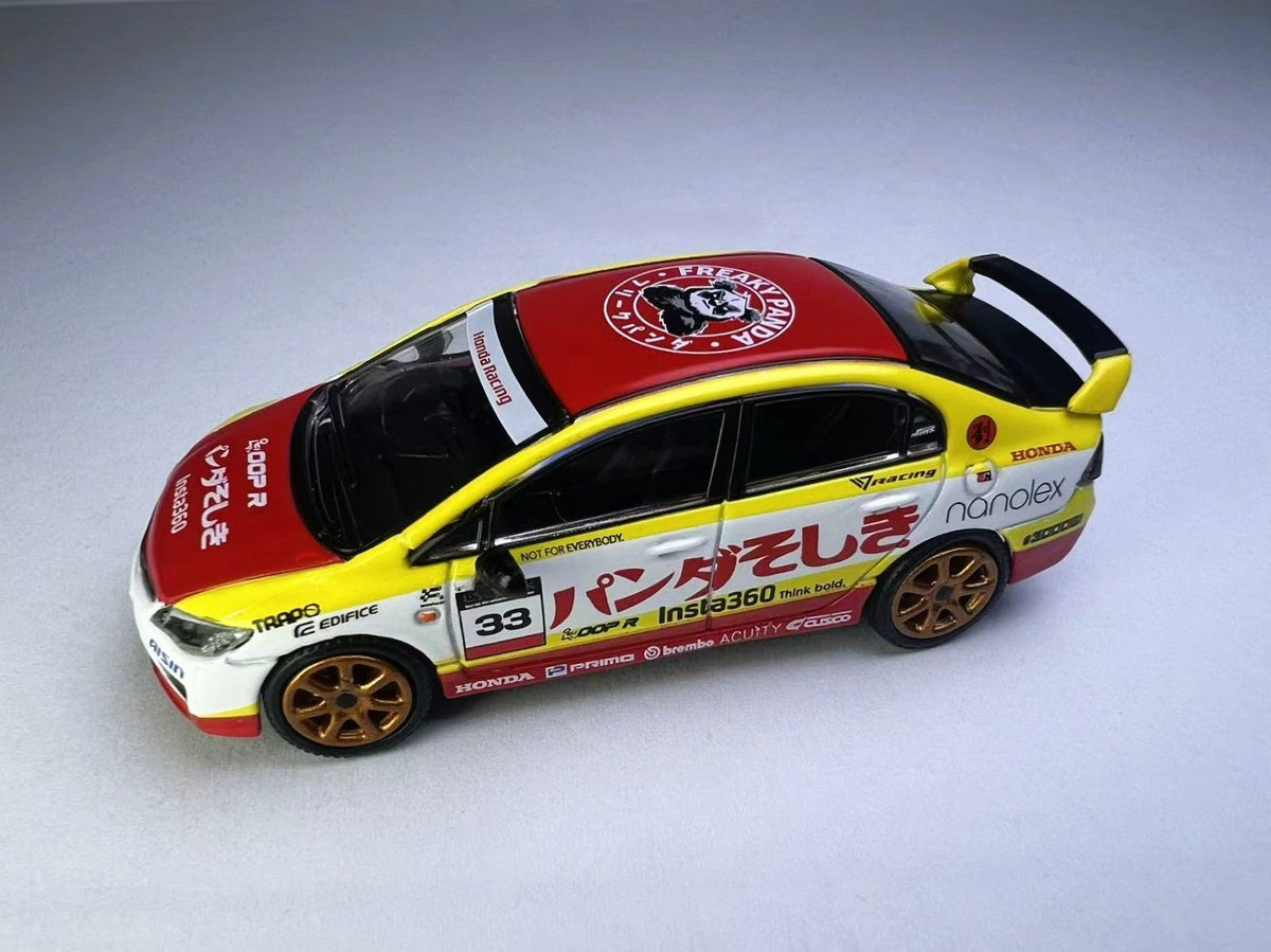 GCD 1:64 2025 THE DIECAST EXPO Honda Civic Type-R FD2 2007 Freaky Panda LL-021-324