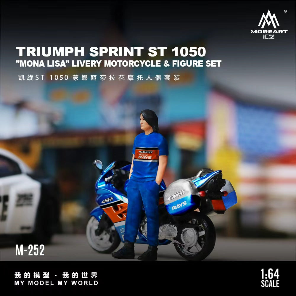 [Preorder] MoreArt 1:64 Triumph Sprint ST 1050 Motorcycle Figure Set MO222252