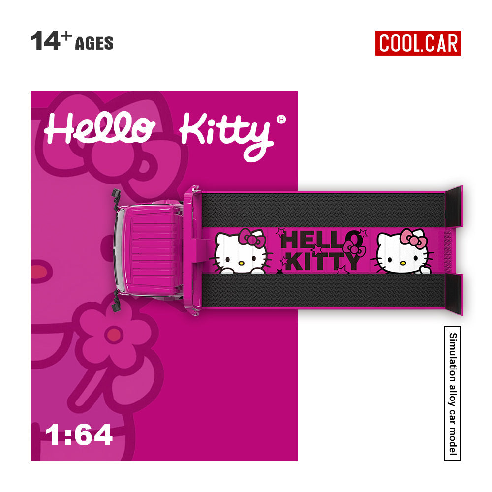 [Preorder] Cool Car 1:64 H300 FLATBED TRANSPORT TRAILER Hello Kitty Pink CC647236