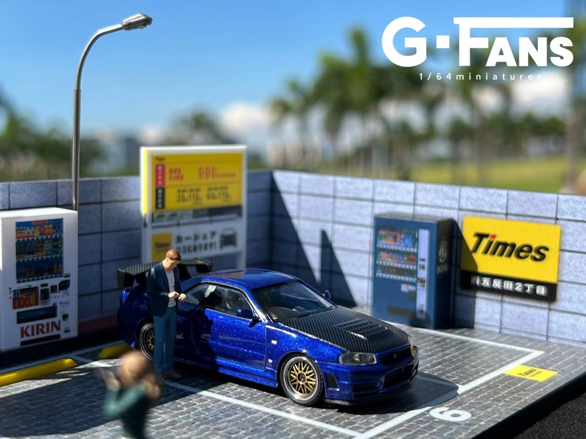 G.Fans 1:64 Diorama Japanese Parking Lot Model 710028