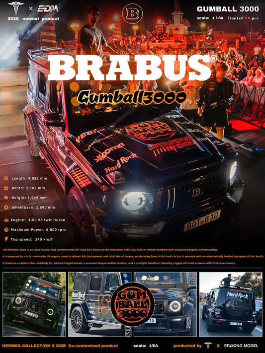 [Preorder] Hermes X EDM 1:64 Brabus G800 x GUMBALL 3000
