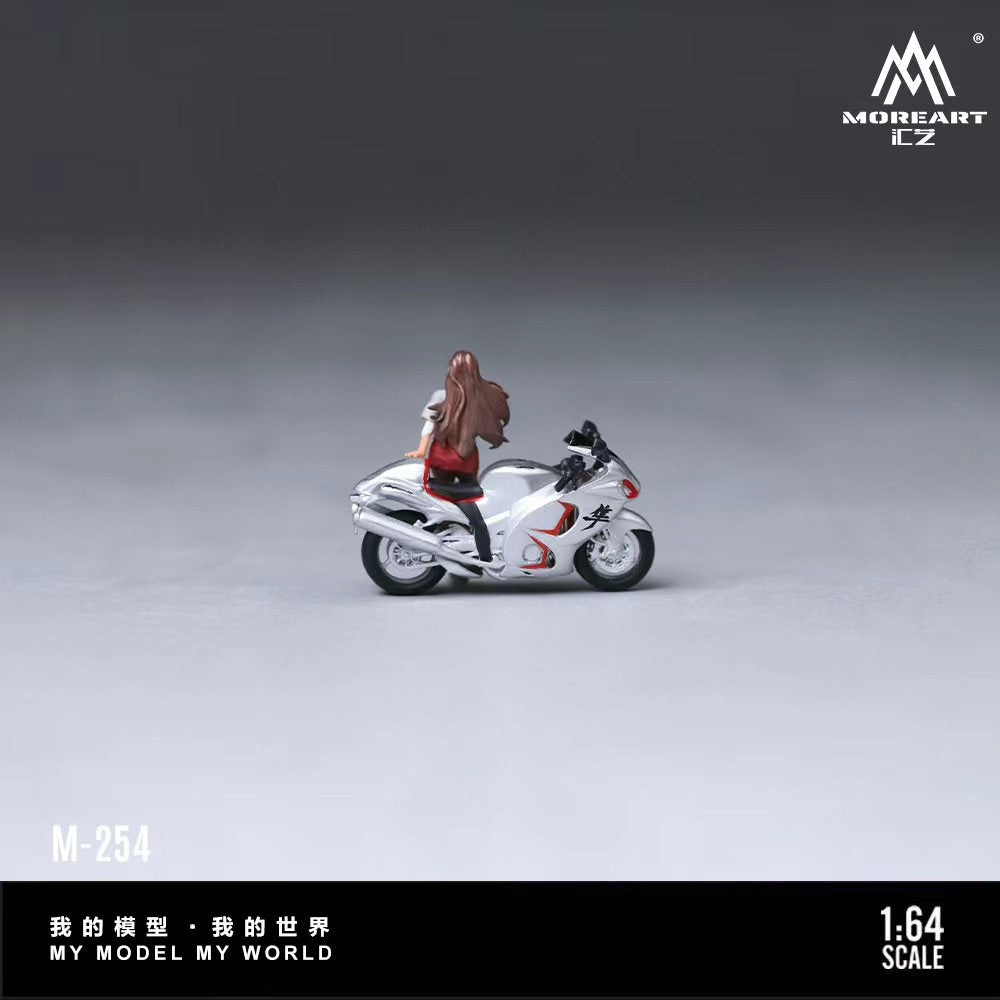 [Preorder] MoreArt 1:64 Silver War Falcon Motocycle Chic Women Figure Set MO222254