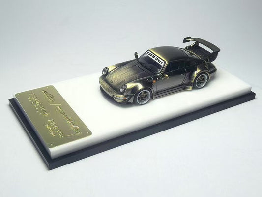 [Preorder] Model Collect 1:64 Porsche RWB964 High Wing Chrome Bronze Brushed Livery MC640024I