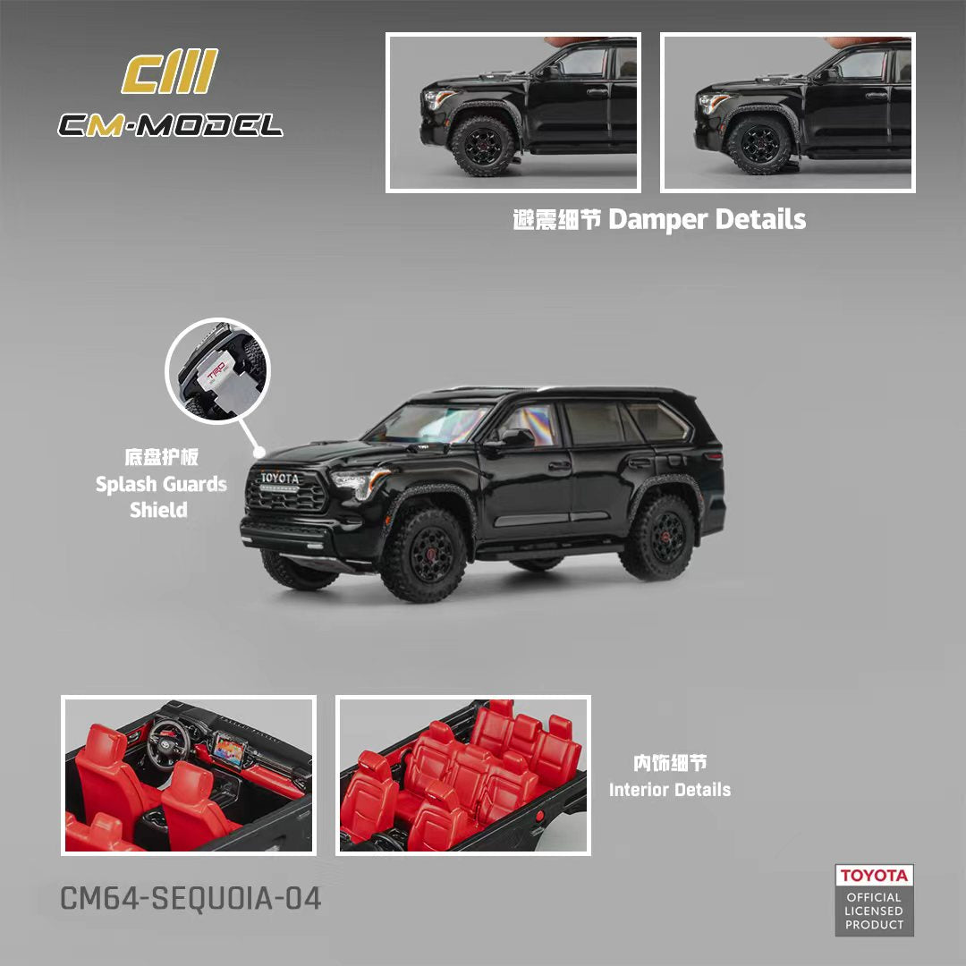 [Preorder] CM Model 1:64 Toyota Sequoia Midnight Black CM64-SEQUOIA-04