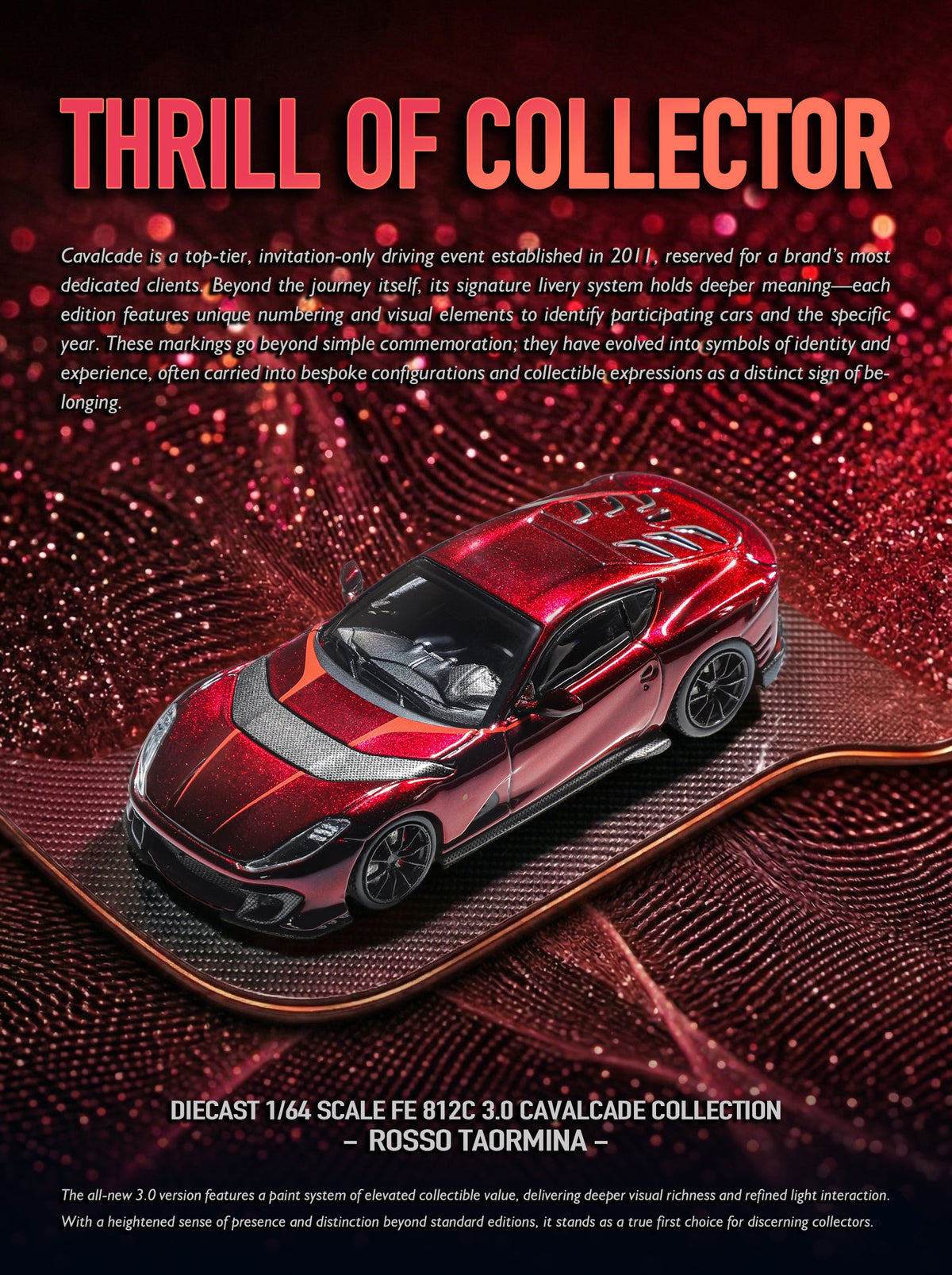 TOC 1:64 Ferrari 812C 3.0 CAVALCADE COLLECTION (4 Colours)