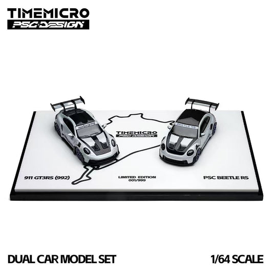 [Preorder] TimeMicro × PSC DESIGN 1:64 Porsche 992 GT3 RS & Beetle RS Nurburgring Version - 2 car set TM647907-T