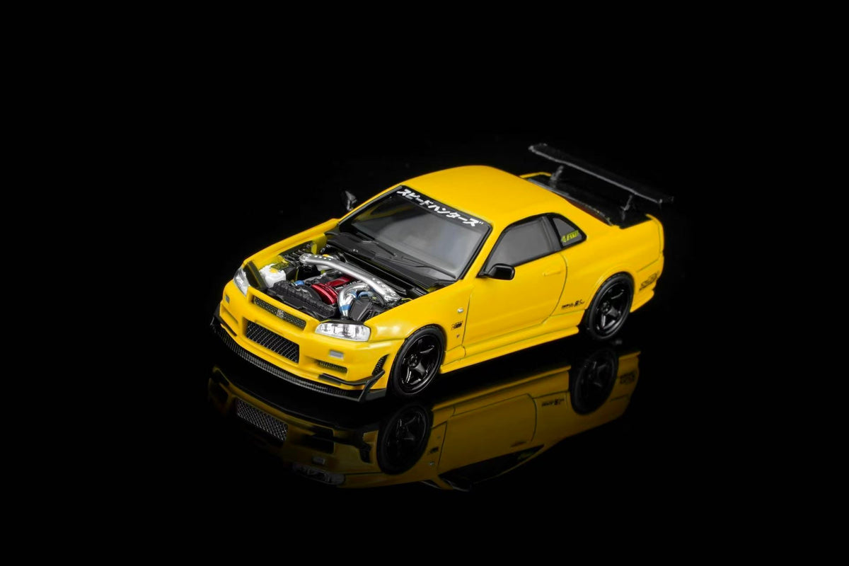 [Preorder] MOTORHELIX 1:64 Nissan Skyline GT-R (R34) Customized (2 Colours) M63475/M63476