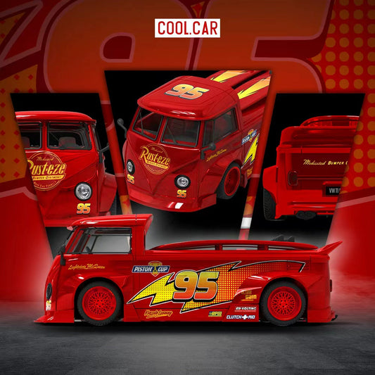 [Preorder] Cool Car 1:64 Volkswagen T1 Lightning McQueen Livery CC643923