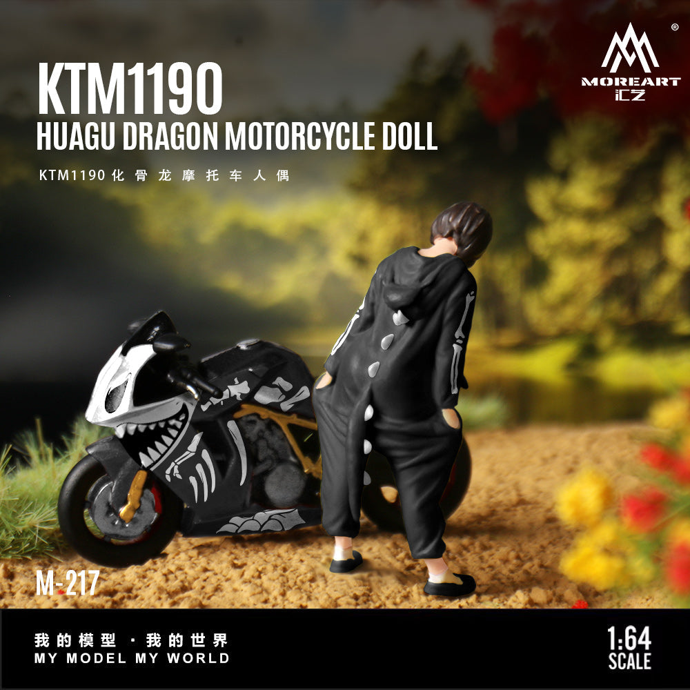 MoreArt 1:64 KTM1190 HUAGU DRAGON MOTORCYCLE DOLL MO222217