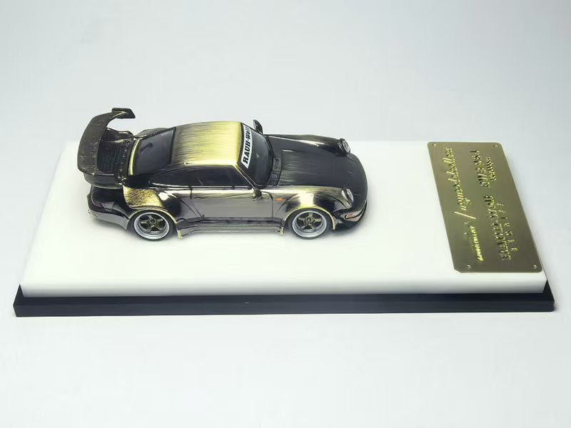 [Preorder] Model Collect 1:64 Porsche RWB964 High Wing Chrome Bronze Brushed Livery MC640024I