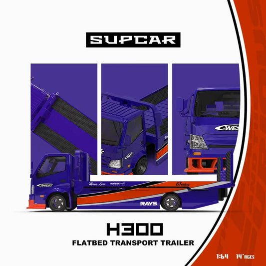 [Preorder] SUPCAR 1:64 H300 Flatbed Transport Trailer Fast & Furious 3 Mona Lisa Livery SC647256