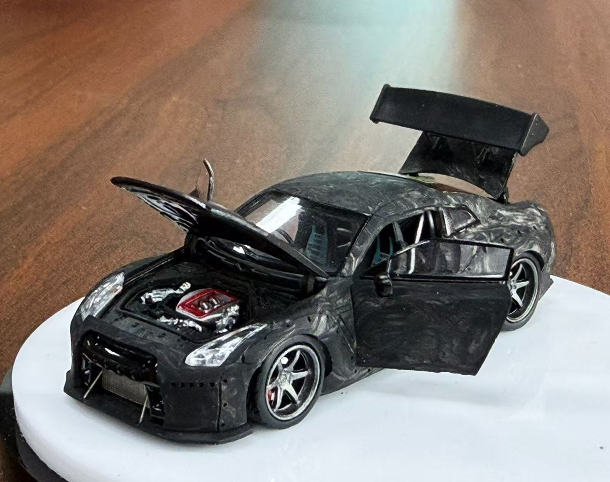 [Preorder] PGM 1:64 GTR R35 Black Full Carbon PG-02001