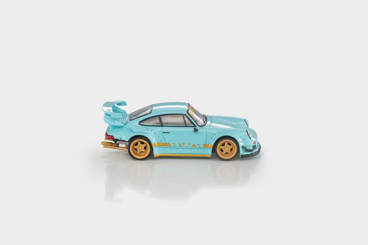 [Preorder] ModelModel 1:64 Porsche RWB 930 Tiffany Blue MM64-RWB930-006