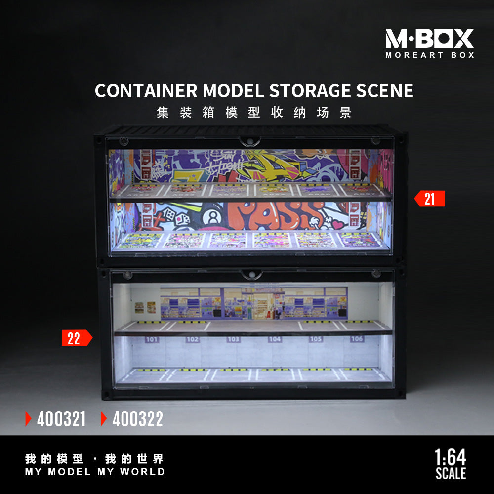 [Preorder] MBOX 1:64 CONTAINER MODEL STORAGE SCENE (2 Versions) MB400321/MB400322