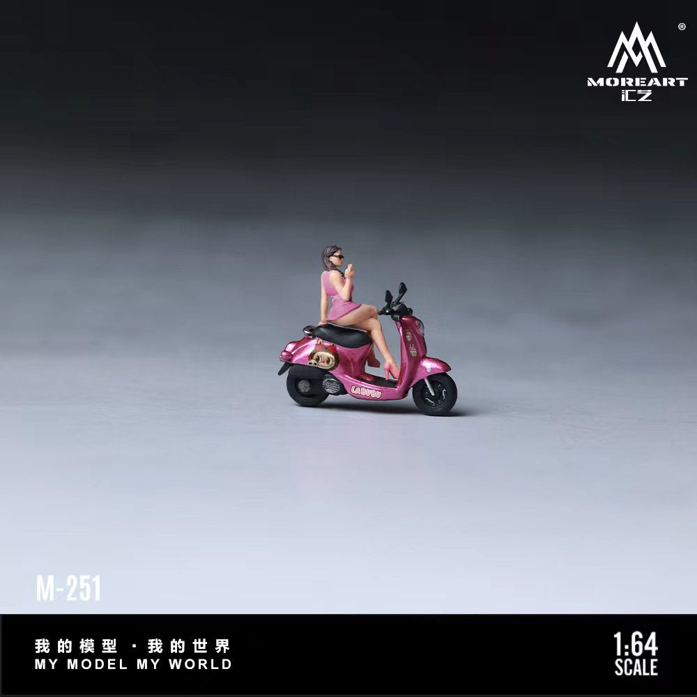 [Preorder] MoreArt 1:64 LABUBU Decal Scooter Sunglasses Chic Woman Figure Set MO222251
