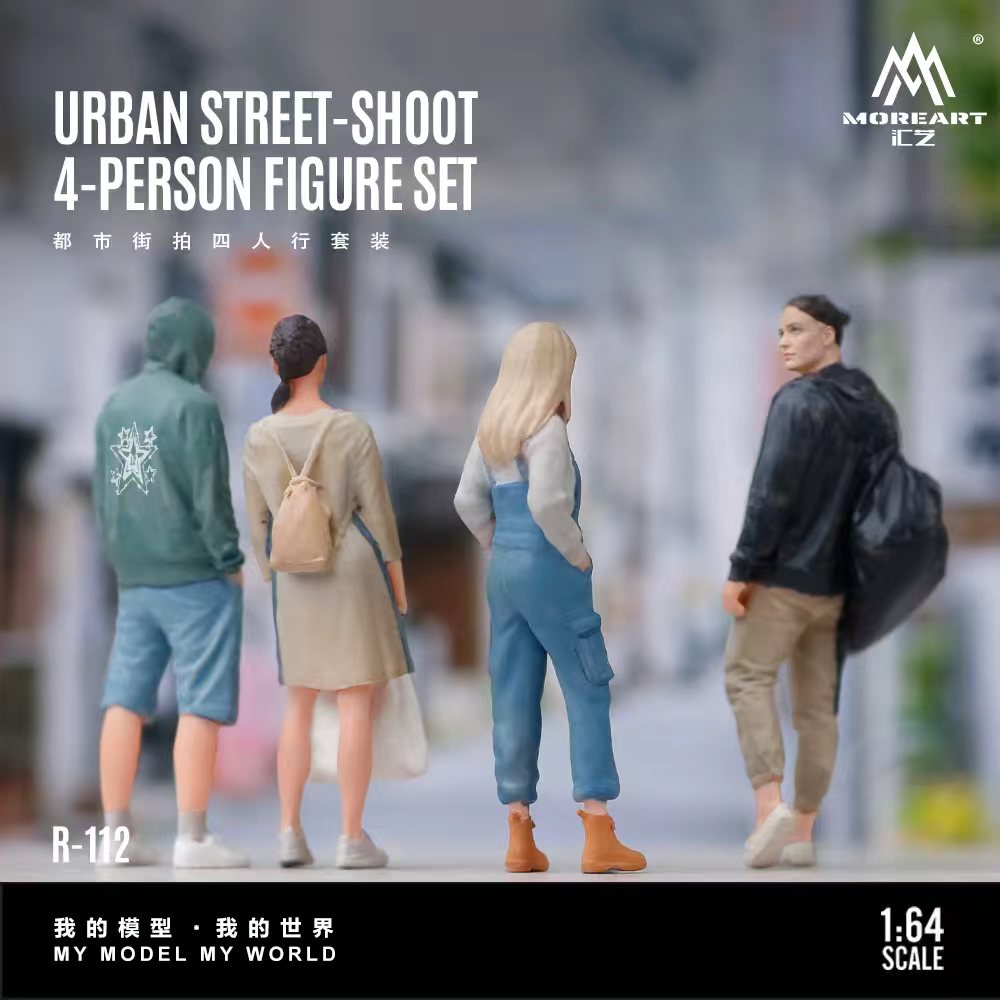 [Preorder] MoreArt 1:64 URBAN STREET-SHOOT 4-PERSON FIGURE SET MO223112