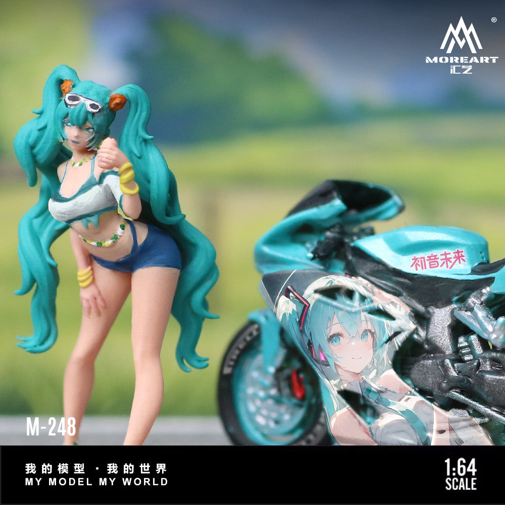 [Preorder] MoreArt 1:64 HATSUNE MIKUDECAL MOTORCYCLE FIGURE SET MO222248