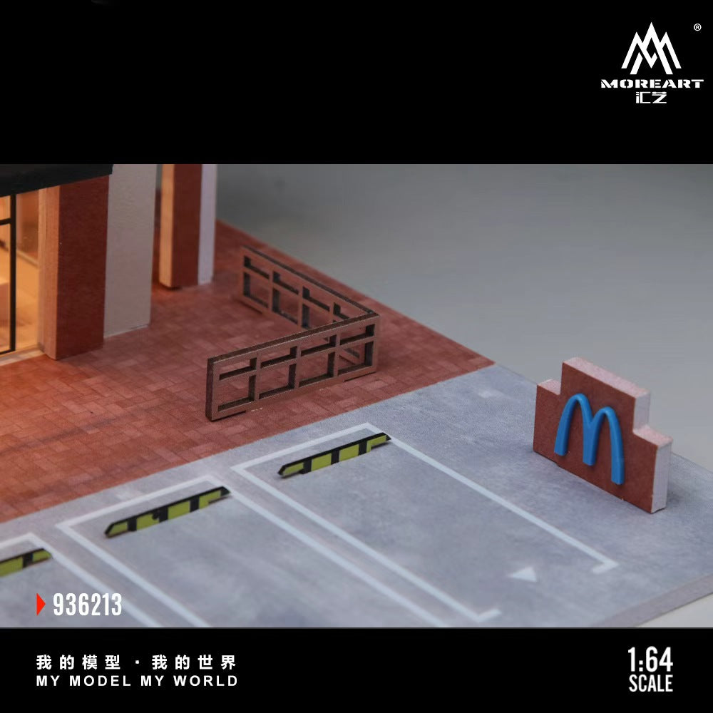 [Preorder] MoreArt 1:64 MCDONALD'S WITH THE BLUE LOGO SCENE MO936213