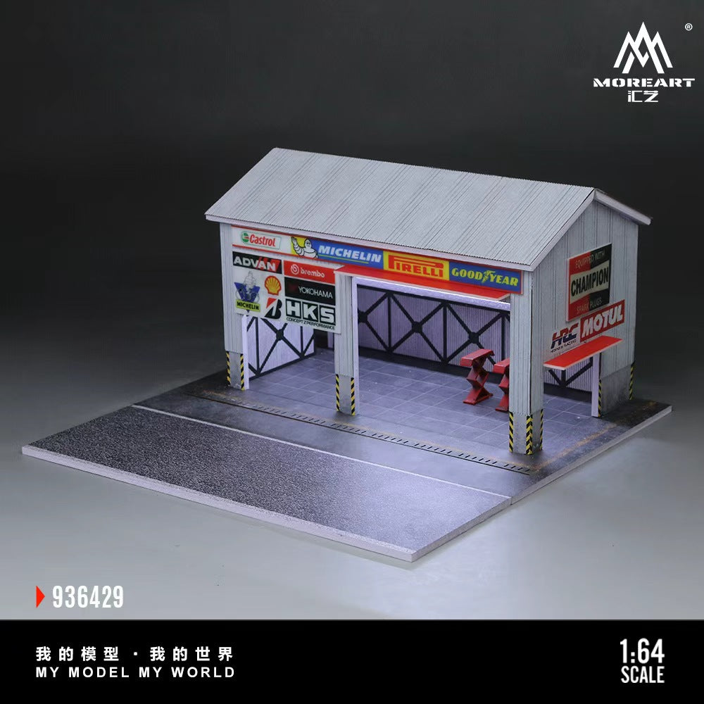 [Preorder] MoreArt 1:64 RACING CAR REPAIR SHOP MO936429