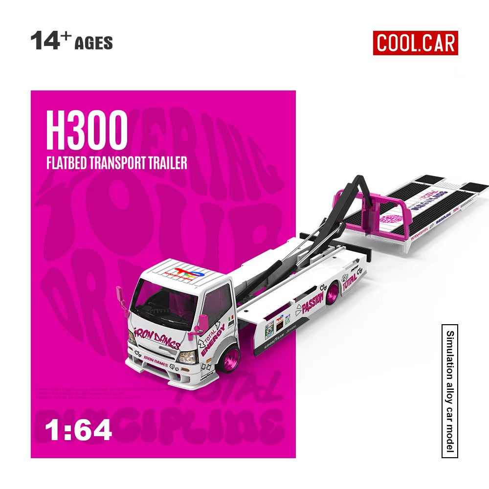 [Preorder] Cool Car 1:64 Hino H300 FLATBED TRANSPORT TRAILER CC647230