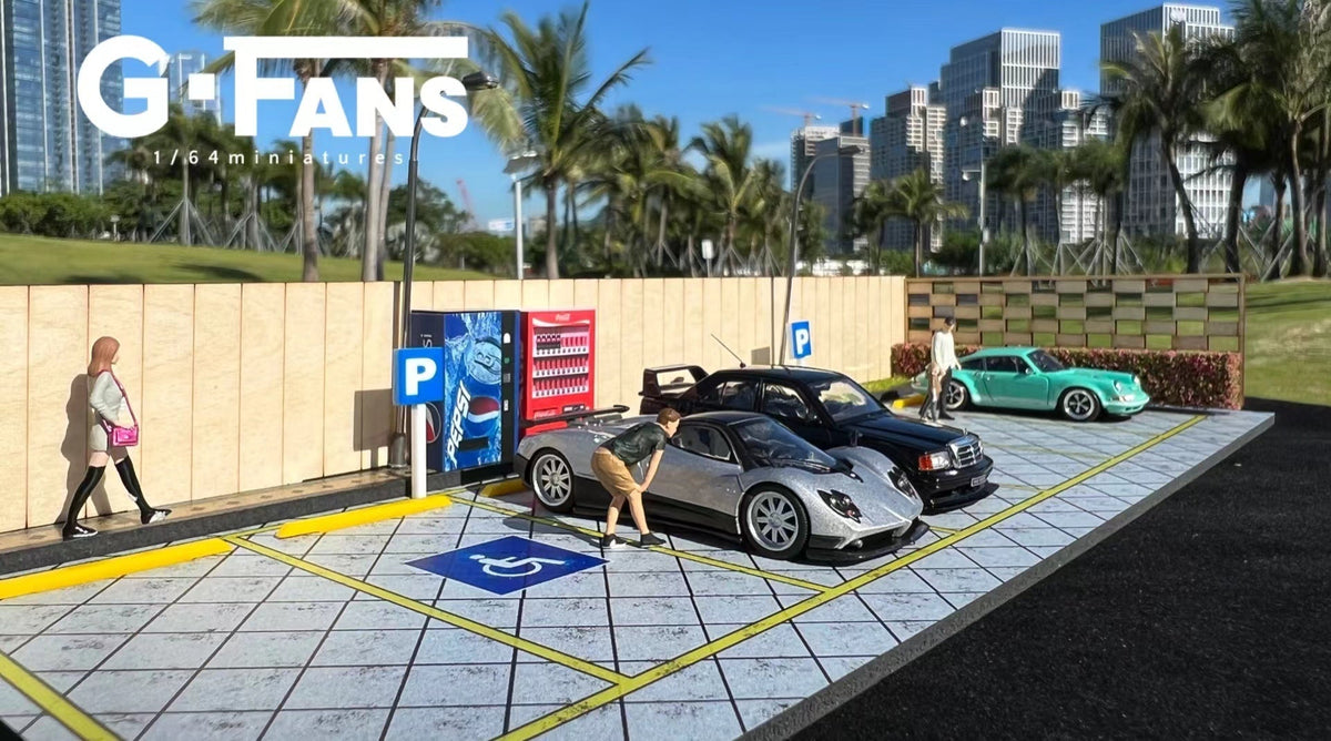 [Backorder] G.Fans 1:64 Diorama Garden Parking Scene Model 710029