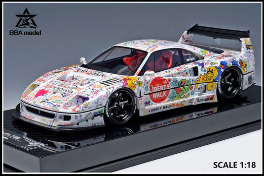 [Preorder] BBA model 1:18 Ferrari F40 LBWK Widebody Hand-Drawn Graffiti Livery