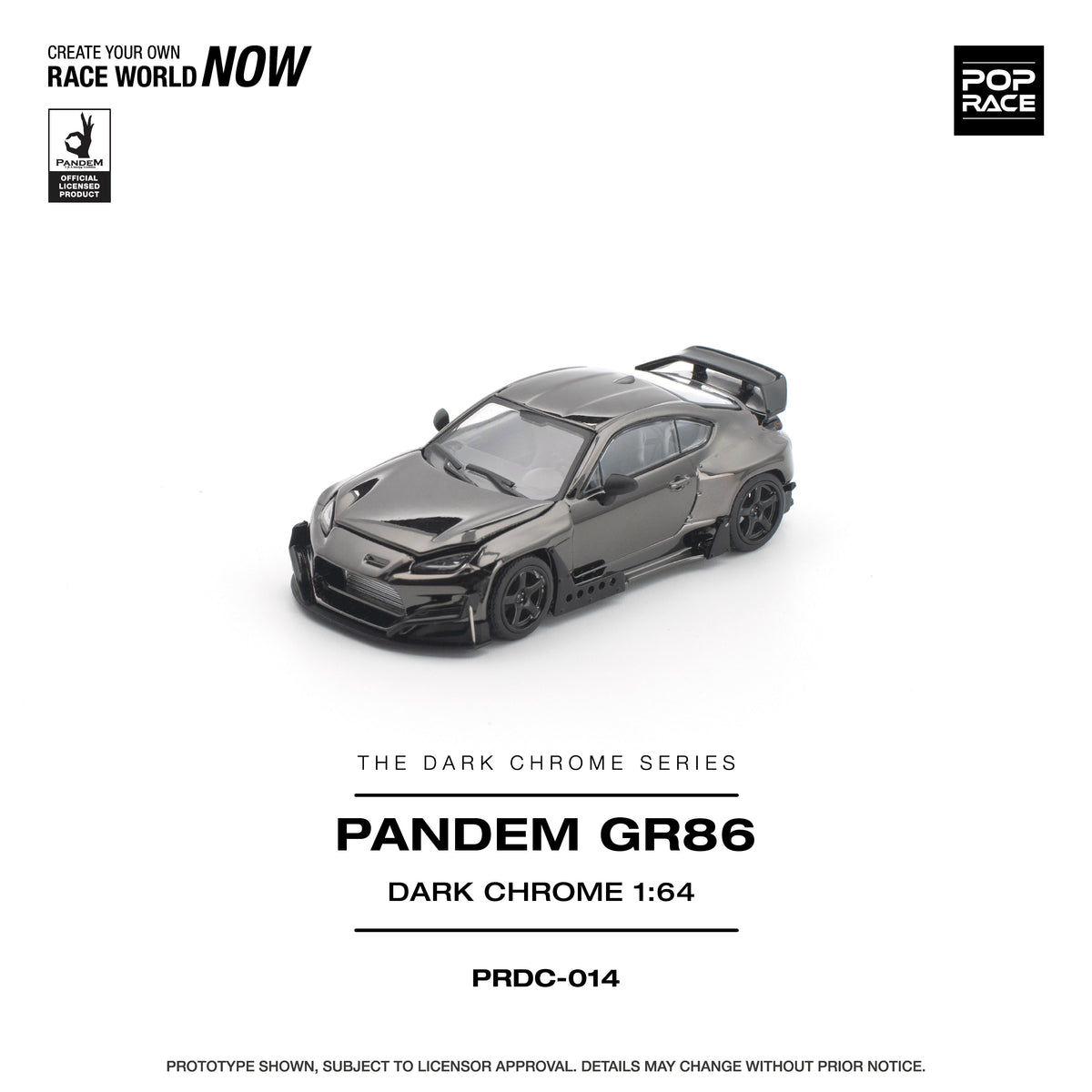 [Preorder] POPRACE 1:64 PANDEM GR 86 DARK CHROME PRDC014