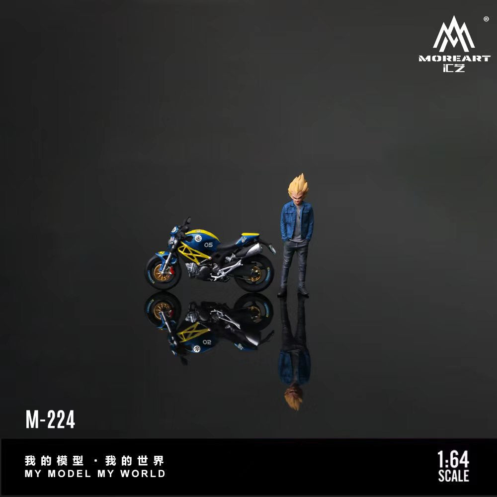 MoreArt 1:64 DUCATI MONSTER 696 BEGGI TARA FLOWER DOLL SET MO222224